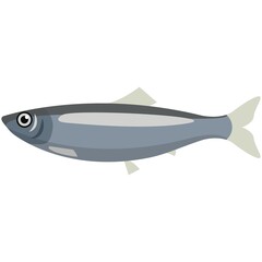 Vector fish pacific herring sea or ocean underwater life