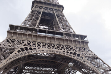 View of the Eiffel Tower from below