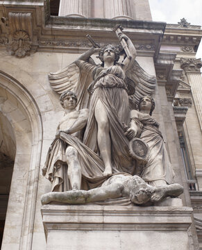 Sculpture at the Opera Garnier - Drama, by Jules-Joseph Perrault