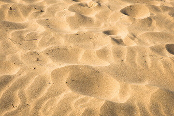 Ripples in the sand close up