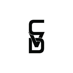 cvd letter original monogram logo design
