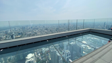 glass floor in the sky