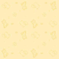 Seamless pattern with pets