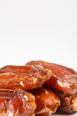Dates. Dried apricot on a white background. 