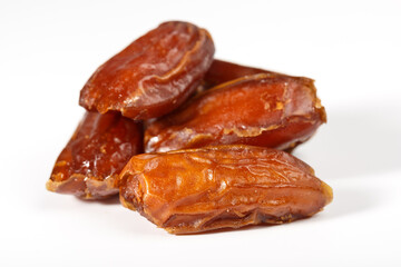 Dates. Dried apricot on a white background. 
