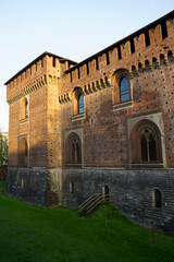 Fototapeta na wymiar Milan, Italy: medieval castle known as Castello Sforzesco