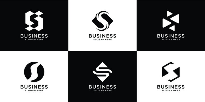 S letter logo collection initial s logo inspiration with creative concept