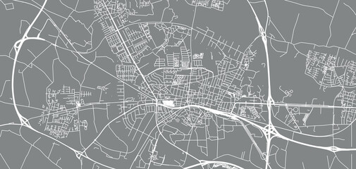 Urban vector city map of Herning, Denmark