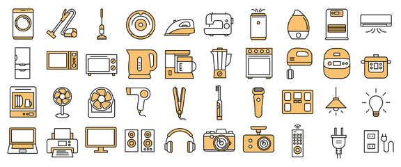 Home appliances vector icon 家電アイコンセット