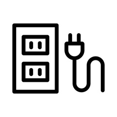 Outlet and plug icon コンセントとプラグのアイコン