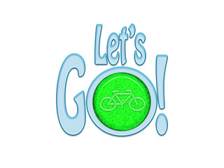 Fototapeta premium Let's Go For A Ride' with bicycle. 
