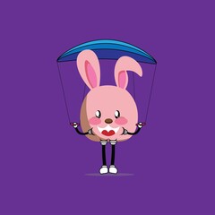 cute rabbit cartoon mascot