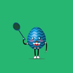 easter egg cartoon mascot