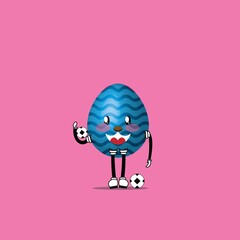 easter egg cartoon mascot