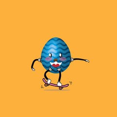 easter egg cartoon mascot
