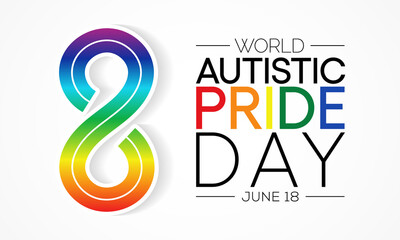 Autistic Pride Day is a pride celebration for autistic people held on June 18th every year. Vector illustration. - Powered by Adobe