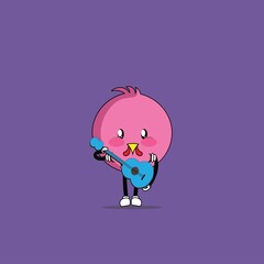 cute bird cartoon mascot