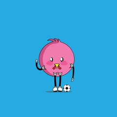 cute bird cartoon mascot