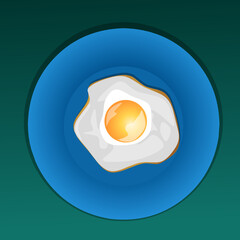 fried egg on a white plate