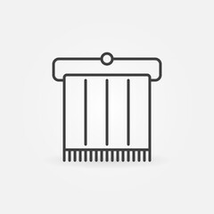 Towel on Holder vector concept icon in outline style