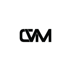 cvm letter original monogram logo design