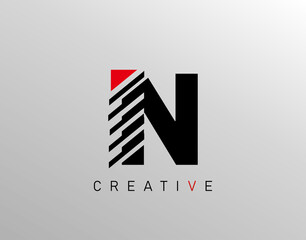 Creative Modern Letter N logo, Monogram N Logo Icon.