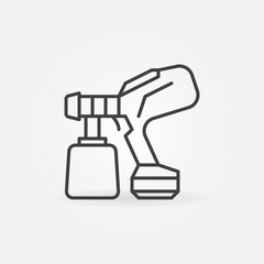 Handheld Paint Sprayer vector thin line concept icon