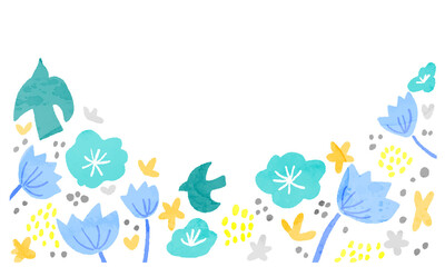 Modern Scandinavian floral background
