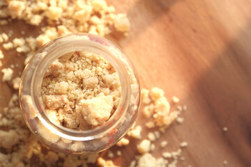  cheese cakes parfait and crumble in a jar ,