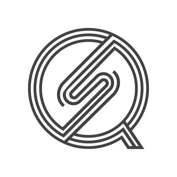 Initial qs letter logo vector template design. Linked letter sq logo design.