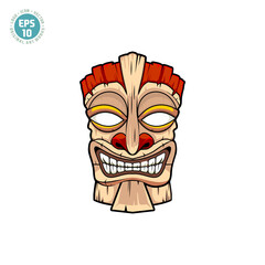 Tiki Mask logo vector template