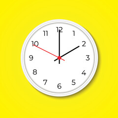 vector realistic wall clock. clock mockup