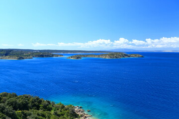 Adriatic sea, view from Island Rab, Croatia