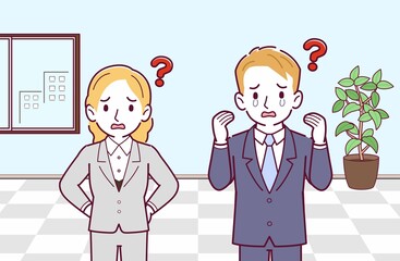 2人の金髪の男女