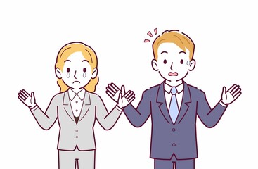 2人の金髪の男女