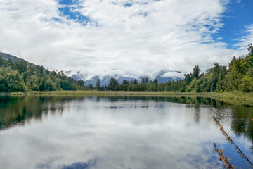 Obraz premium Lake Matheson in New Zealand