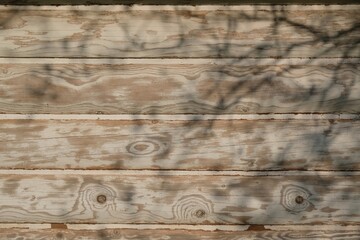 Closeup of bright planks wall of a country cottage