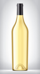 Glass Bottle on background with Black Foil. 