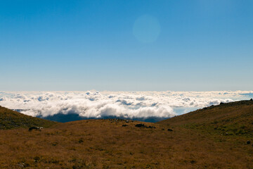 Landscape above the clouds, 12,851 feet, summit of erciyes mountain