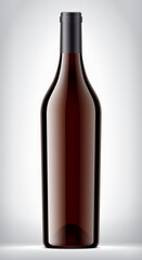Color Glass Bottle on background with Black Foil. 