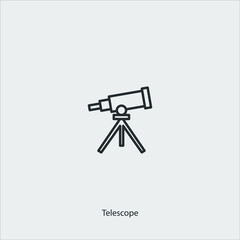 Telescope icon vector sign symbol