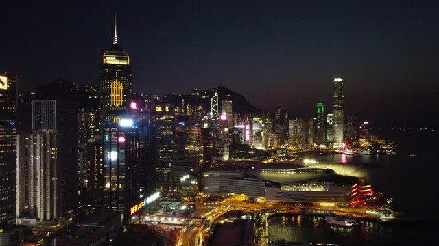 aerial photography hong kong city