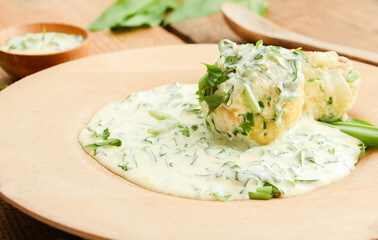 Bärlauch Suppe Bärlauchsuppe Wildkräuter Knödel