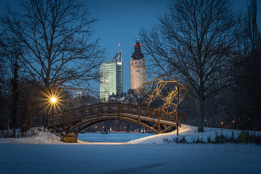 Leipzig Johannapark im Winter