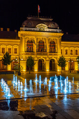 Night time Eger in Hungary