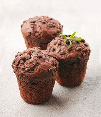 Chocolate cupcake with chocolate crumb