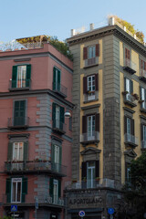Fototapeta na wymiar Streetview of Via dei Mille in Naples