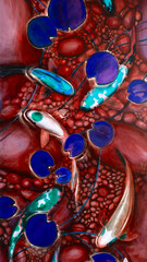 Obraz premium desktop wallpaper, abstract color drawing