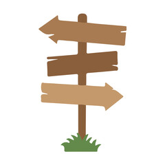 Collection of various Empty Wooden Sign Board On White Background Illustration Design Logo Template