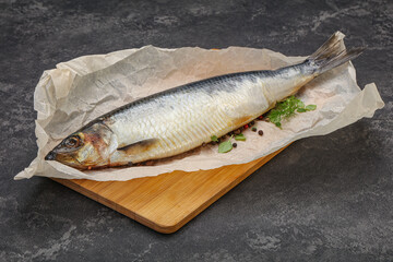 Salted Herring fish with pepper